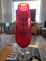 Rode glazen empoli vaas - 50 cm hoog, Ophalen