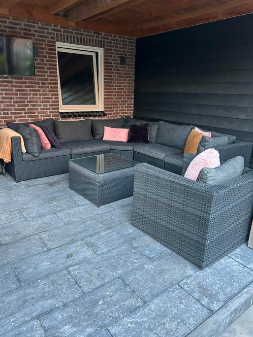 Loungeset Bois Le Duc 270x270cm + stoel + hocker, Tuin en Terras, Tuinsets en Loungesets, Zo goed als nieuw, Loungeset, Wicker