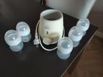 Avent flessen warmer met vijf flesjes., Kinderen en Baby's, Babyvoeding en Toebehoren, Ophalen, Zo goed als nieuw, Flessen- of potjesverwarmer