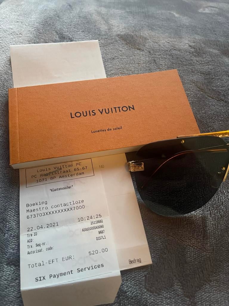 Louis Vuitton Zonnebril - Inclusief Koker & Factuur, Overige merken, Zonnebril, Overige kleuren, Ophalen of Verzenden
