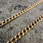 14k gouden ketting massief cuban schakel gourmet, Ophalen of Verzenden, Nieuw, Goud