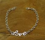 zilverplated jasseron armband  loveletters tussen stuk 24cm, Marktplaats@koningsieraden.nl, Overige materialen, Verzenden, Nieuw