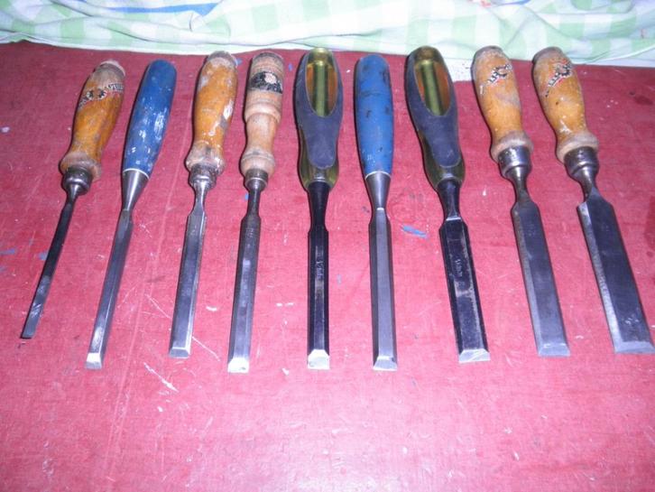 Te koop: Houtbeitels div. maten, Doe-het-zelf en Verbouw, Gereedschap | Handgereedschap, Gebruikt, Ophalen of Verzenden