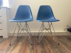 Vitra Eames stoelen blauw nieuwe hoogte draadonderstel dsr, Ophalen of Verzenden, Zo goed als nieuw, Blauw, Twee