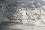 2 hangmanden / hanging baskets / plantenhangers - grijs, Tuin en Terras, Ophalen, Gebruikt, Rond, Tuin
