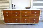 Prachtige vintage toonbank apothekerskast ladekast, Ophalen, Gebruikt, Industrieel vintage, Onbekend