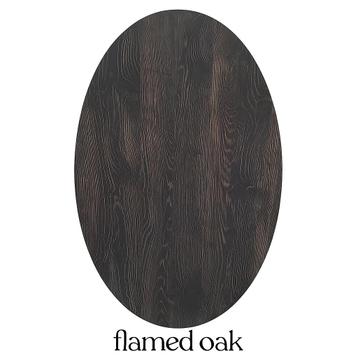 NIEUW ovaal blad - kleur FLAMED OAK beschikbaar voor biedingen