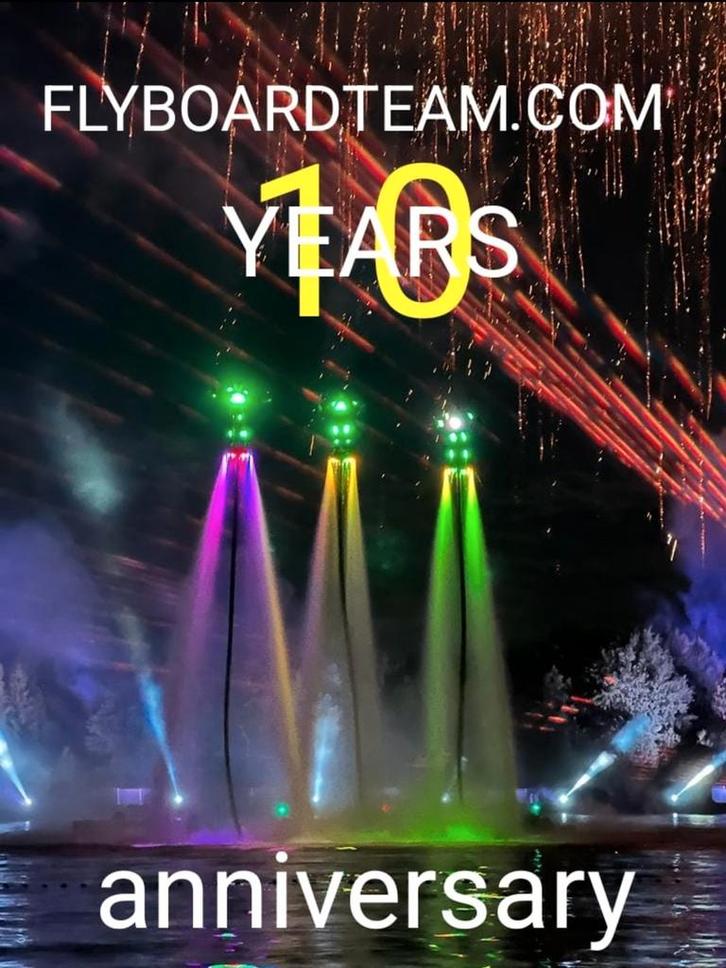 Flyboardteam 14 jaar Spectaculaire shows op wereldniveau, Watersport en Boten, Overige Watersport en Boten, Zo goed als nieuw