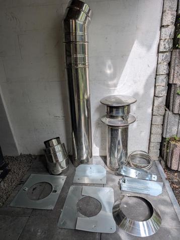 Schoorsteen RVS dubbelwandig 150-200mm beschikbaar voor biedingen