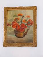 Bloemen in ketel, Stil leven. 20/50er jaren., Antiek en Kunst, Kunst | Schilderijen | Klassiek, Ophalen of Verzenden