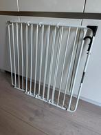Traphekje wit, uitschuifbaar, stevig door bevestiging, Kinderen en Baby's, Traphekjes, Ophalen, Gebruikt, 100 tot 115 cm, Metaal of IJzer