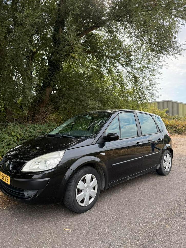 Nette Renault Megane Scenic 2.0 16V 99KW 2008 Zwart, Auto's, Renault, Particulier, Scénic, Airconditioning, Boordcomputer, Centrale vergrendeling