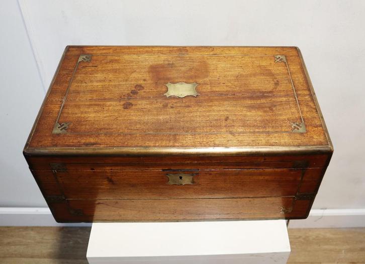 Antieke Engelse schrijfkist met geheime laadjes, Antiek en Kunst, Antiek | Woonaccessoires, Ophalen of Verzenden