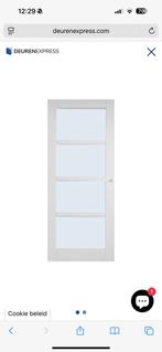 CanDo binnendeur Hilton 4 vaks blank glas 83x201,5 stomp, Ophalen, Zo goed als nieuw