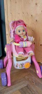 vtech 3 in 1 little love kinderwagen met pratende pop, Gebruikt, Ophalen of Verzenden, 6 maanden tot 2 jaar