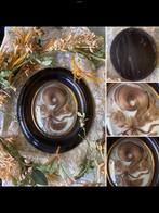 🌿Beeld,”ANTIEK VICTORIAANSE LIJST HAARWERK”🌿19e Eeuw🌿€148, Antiek en Kunst, Verzenden