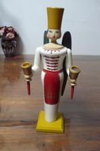 Bergman en engel ertsgebergte hout engel kerst, Ophalen of Verzenden, Gebruikt