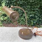 Pianolamp van messing tafellamp bureaulamp burolamp, Antiek en Kunst, Antiek | Lampen, Ophalen of Verzenden