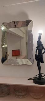 Prachtige grote, zilveren vintage spiegel, Huis en Inrichting, Woonaccessoires | Spiegels, Ophalen, Minder dan 50 cm, Gebruikt