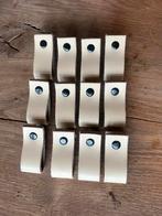 Meubelknop handgreep 12x leren lade grepen beige, Ophalen of Verzenden, Zo goed als nieuw, Overige typen