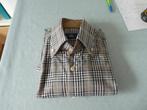 Grijze beige ruit Burburry ruit overhemd van Kent  mt M, Zo goed als nieuw, Grijs, Halswijdte 39/40 (M), Kent