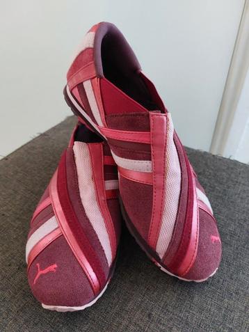 Puma vintage sneakers instappers roze rood beschikbaar voor biedingen