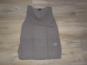 Blaf Collection Bruin/Beige Top Met Waterval Kraag Maat XXL beschikbaar voor biedingen