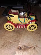 Vintage blikken speelgoed auto met hendel werkend pt81, Ophalen of Verzenden