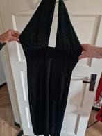 Elegante Halterjurk van Fluweel - Smaragdgroen, Kleding | Dames, Ophalen of Verzenden, Zo goed als nieuw, Maat 36 (S), Onder de knie