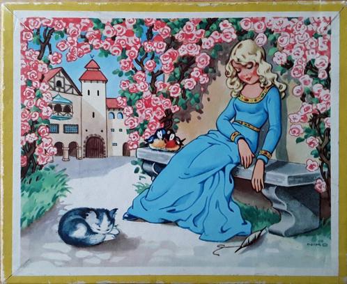 Retro Oude Introva puzzel 2 in 1 doos. Sprookjes. Compleet., Kinderen en Baby's, Speelgoed | Kinderpuzzels, Gebruikt, 2 tot 4 jaar