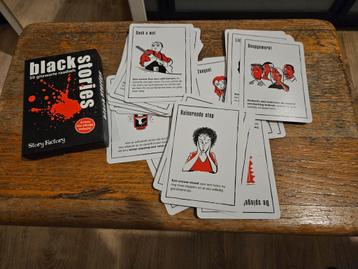 Black stories humoristisch kaartspel met donkere invalshoek beschikbaar voor biedingen