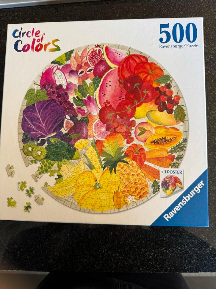 Ravensburger Circle of Colors Puzzel 500 stukjes, Hobby en Vrije tijd, Denksport en Puzzels, Zo goed als nieuw, Legpuzzel, 500 t/m 1500 stukjes