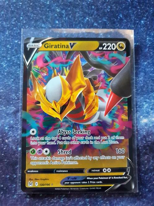 Pokémon kaart Giratina V #130 Lost Origin, Hobby en Vrije tijd, Verzamelkaartspellen | Pokémon, Zo goed als nieuw, Losse kaart