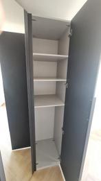 Zwart hoek kledingkast met spiegel. Mooi als new. Monteren m, Huis en Inrichting, Kasten | Kledingkasten, 100 tot 150 cm, 200 cm of meer