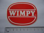 sticker oud WIMPY ORIGINEEL oranje logo hamburger fastfood, Verzenden, Zo goed als nieuw, Bedrijf of Vereniging