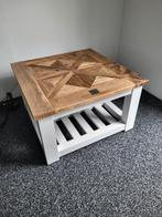 Houten Salontafel Vierkant Landelijk, Huis en Inrichting, Ophalen, 50 tot 100 cm, Vierkant, 50 tot 100 cm
