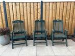 Hartman Tuinstoelen Legergroen - Set van 3, Tuin en Terras, Ophalen, Gebruikt, Kunststof, Inklapbaar