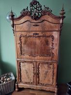 Antieke notenhouten secretaire kast, Antiek en Kunst, Ophalen