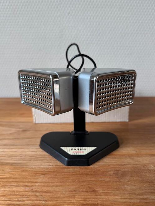 Vintage Philips Tafel Stereo Microfoon, Werkend, Muziek en Instrumenten, Microfoons, Zo goed als nieuw, Ophalen of Verzenden