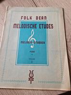Melodische Studies voor piano Vol.2 - Folk Dean, Ophalen of Verzenden, Gebruikt, Les of Cursus, Piano