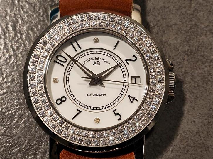 Andre Belfort dameshorloge, Sieraden, Tassen en Uiterlijk, Horloges | Dames, Zo goed als nieuw, Overige merken, Leer, Ophalen of Verzenden