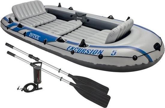 Intex Excursion 5 Boot Set - Compleet!, Watersport en Boten, Hengelsport | Roofvissen, Nieuw, Ophalen