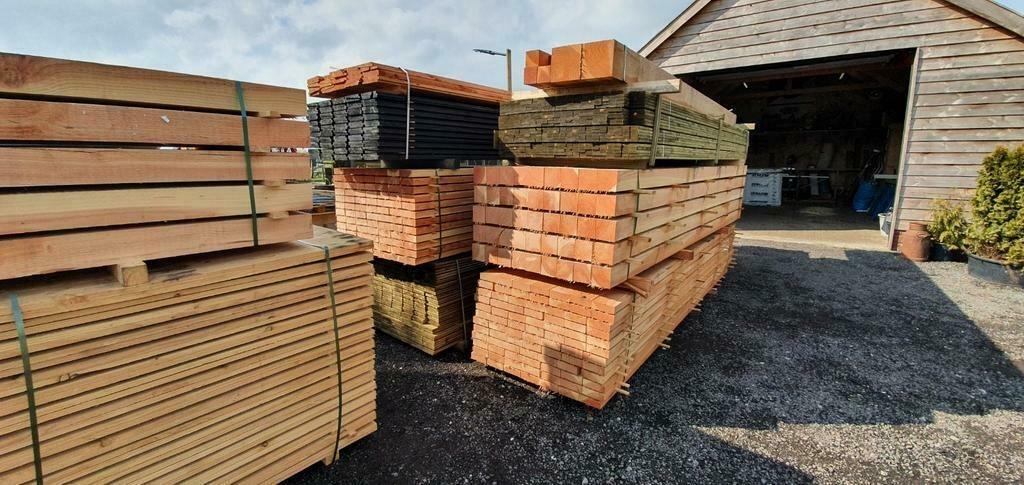 Div soorten DOUGLAS hout en klein materiaal, Doe-het-zelf en Verbouw, Hout en Planken, Nieuw, Balk, Overige houtsoorten, Minder dan 200 cm