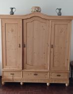 Mooie antiek geloogd grenen kast - demontabel, Antiek en Kunst, Antiek | Meubels | Kasten, Ophalen