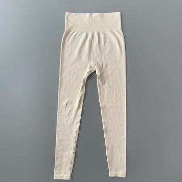 Witte yoga dames ribbroek broek sport fitness legging beschikbaar voor biedingen