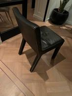 8*  Piet Boon donker bruin leren stoelen, Huis en Inrichting, Gebruikt, Bruin, Leer, Ophalen of Verzenden