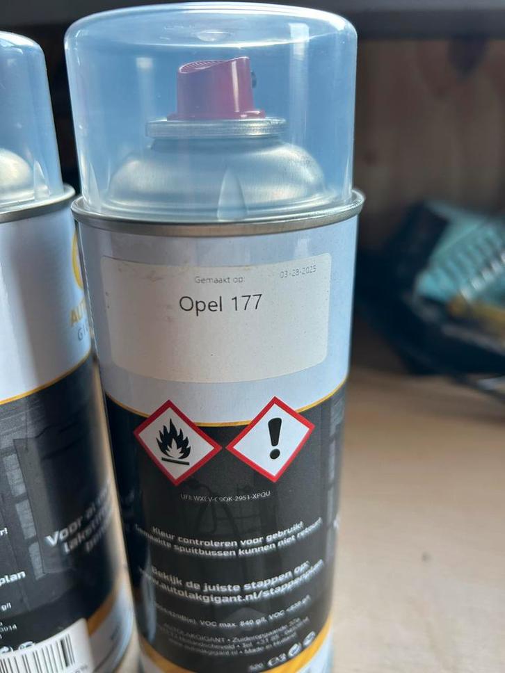Autolak Opel 177 - Primer & High Gloss, Auto-onderdelen, Carrosserie en Plaatwerk, Opel, Nieuw, Ophalen of Verzenden