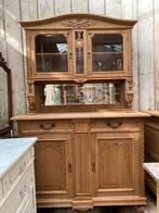 Landelijk Frans eiken buffetkast kast vitrine, Ophalen