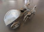 Romeinse wagen met twee paarden, oud, vintage, Antiek en Kunst, Ophalen of Verzenden