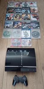 PS3 CECHC04 Backwards Compatible + 21 Games + Controller, Ophalen of Verzenden, Gebruikt, Met 1 controller, Met games